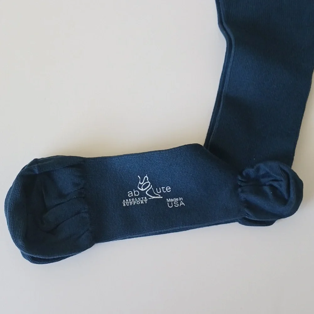 Absolute support Compression high Socks for men or women navy 15-20 mmHg Sz.L